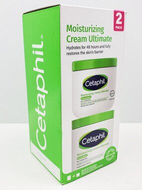 Cetaphil Moisturizing Cream Ultimate Two Pack With Prebiotic Aloe Vitamin E